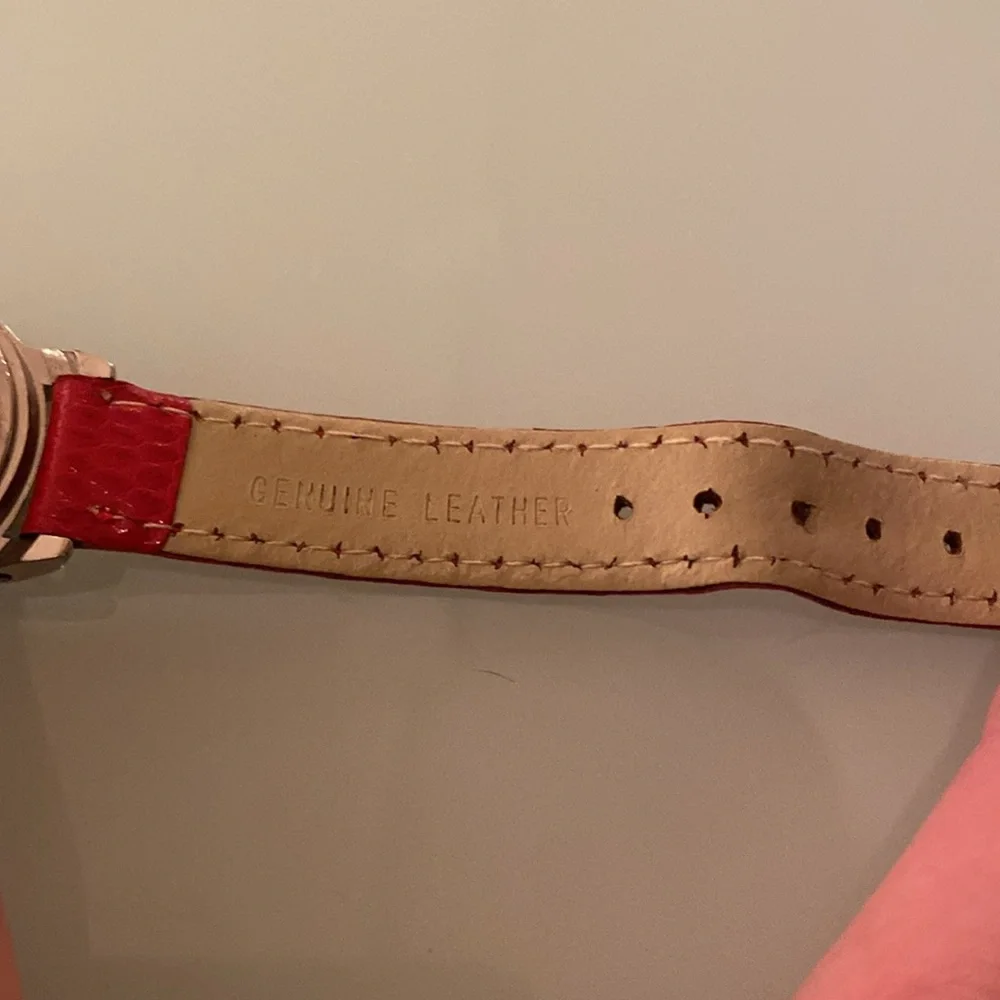 Genuine leather & stainless steel Mickey Mouse Disney watch - analog, authentic